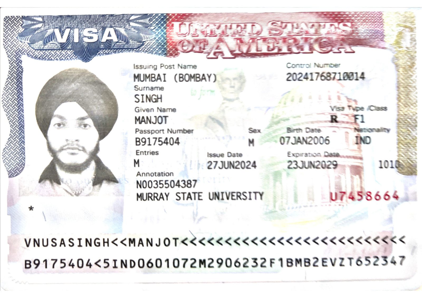 Visa achievement
